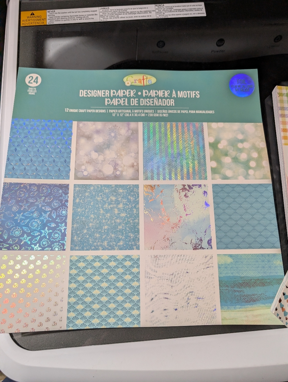 Crafts Designer Paper Packs - Blue Various Patterns